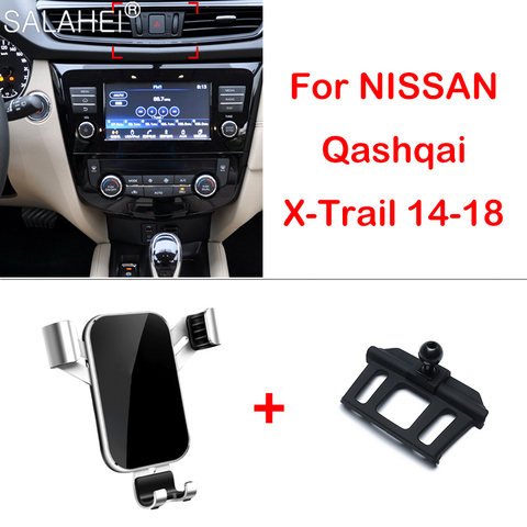 Sostenedor del teléfono del coche para Nissan Qashqai J11 2014-2022 soporte de teléfono para aire acondicionado soporte Clip para X-trail Rogue T32 Qashqai 2015, 2017, 2022 ► Foto 1/6