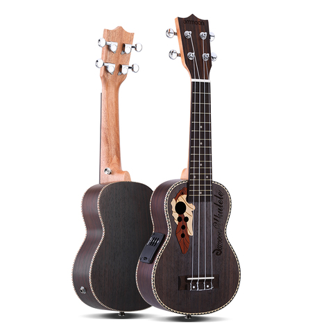 Ammoon-Ukelele de madera de palisandro para niños, 21 pulgadas, regalo Musical para vacaciones, cuerpo de tilo, recién llegado ► Foto 1/6