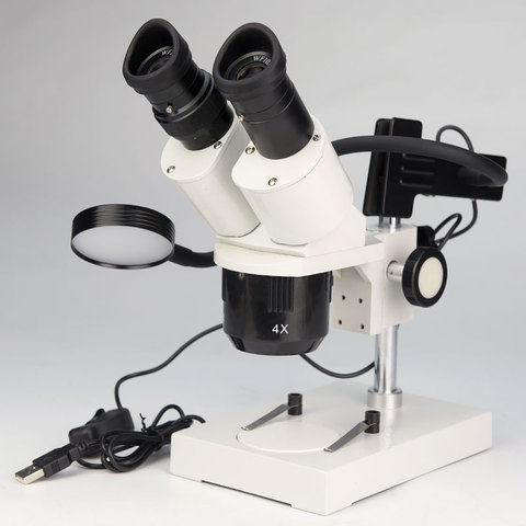 Microscopio Binocular estéreo para soldadura PCB, reparación de teléfonos móviles, con luz LED para identificar joyas ► Foto 1/2