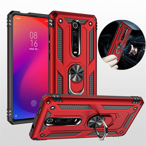 Funda con anillo magnético para Xiaomi K20 Pro K30 Mi9T Mi9 Mi 9T CC 9E SE CC9 Pro A3 Lite, carcasa con soporte de anillo magnético para Redmi Note 7 8 8T 10 7A 8A ► Foto 1/6