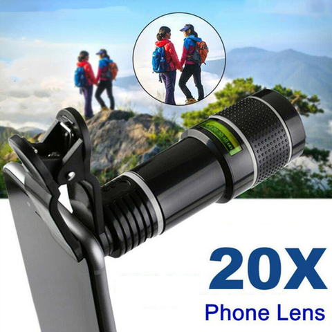 Cámara óptica Universal para teléfono inteligente, lente telescópica con Zoom HD de 20x, Monocular para acampada y Deportes de caza ► Foto 1/6