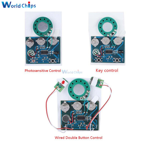 30S sonido de voz grabador de música placa fotosensible sensible clave de Control programable Chip Módulo de Audio para la tarjeta de felicitación de DIY ► Foto 1/6