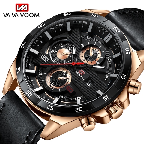 2022 nueva llegada Moderno Relojes Para Hombre Deporte Reloj Hombre Casual Reloj Masculino Para ejército militar Reloj de pulsera de cuero Para hombres ► Foto 1/6