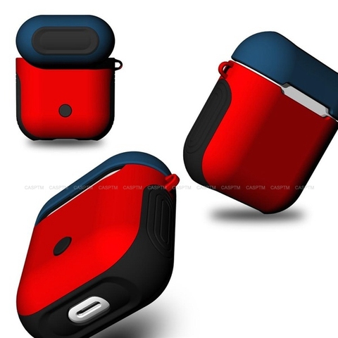 De Lujo TPU blando colorido + funda de silicona para PC para los Airpods 1 2 auriculares Bluetooth con carcasa para los Airpods de Apple funda de silicona accesorio ► Foto 1/6