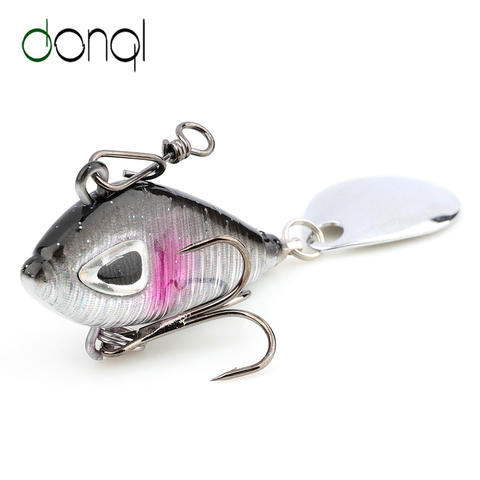 DONQL cuchara de Metal Señuelos de Pesca cebo de pececillo duro Wobbler vibración Crankbait con agudos anzuelo de pesca Spinner herramientas de cebo ► Foto 1/6