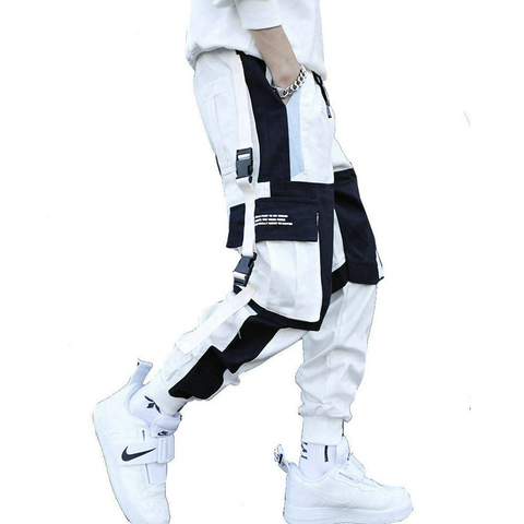 Pantalones bombachos con cintas para hombre, ropa de calle estilo Hip Hop, Casual, con bolsillos, estilo Harajuku, a la moda, 2022 ► Foto 1/6