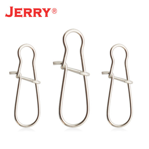 Jerry-Conector de gancho de pesca de acero inoxidable, barril de enganche de seguridad enganchado, anillos sólidos giratorios, gancho de 4,5/8,7g, cierre rápido, productos ► Foto 1/6