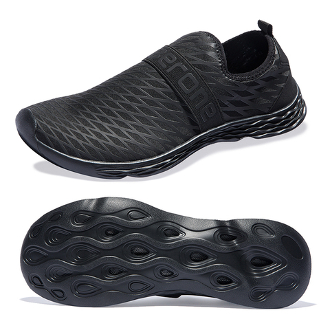 Zapatos casuales transpirables para hombre 300g zapatos para caminar ligeros hombres de gran tamaño 40-50 zapatillas de deporte al aire libre de ventilación de suela anfibia neto zapatos ► Foto 1/6