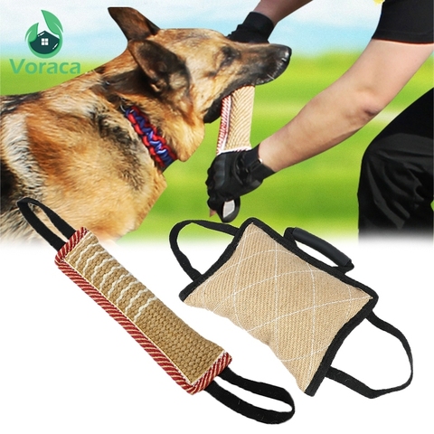 Correa para morder duradera para adiestramiento de perros, funda de almohada con 2 asas de cuerda para entrenamiento, malois, Pastor Alemán, Rottweiler, juguete para masticar mascotas ► Foto 1/6