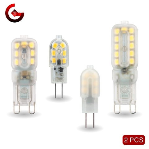 Bombilla LED G4 G9 de 3W y 5W, CA, CC, 12V, 220V, SMD2835, iluminación de araña, reemplazo de lámparas halógenas de 30W y 60W, 2 unidades por lote ► Foto 1/6