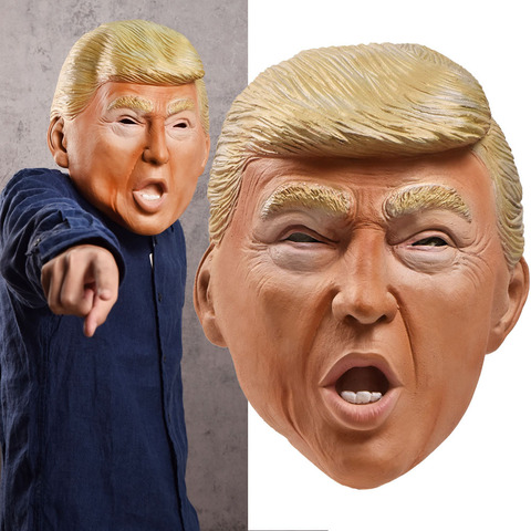 Trump-mascarilla de protección facial, accesorios de disfraces de Halloween, Cosplay, de látex, Anime, 2022 ► Foto 1/6