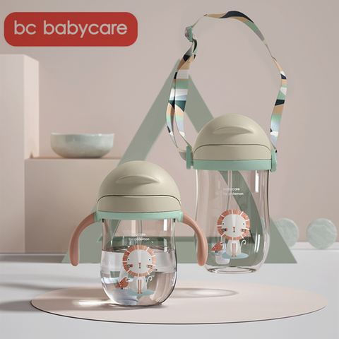 BC Babycare-taza flexible para bebé, aprendizaje para niños, botella de agua potable de 360 °, a prueba de fugas, Asa antichoques, taza con correa para el hombro ► Foto 1/6