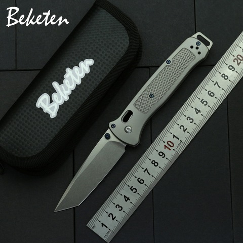 BEKETEN-cuchillo plegable M390, herramienta de titanio para exteriores, caza, acampada, supervivencia, Navajas de bolsillo táctico, regalo, 537 ► Foto 1/6