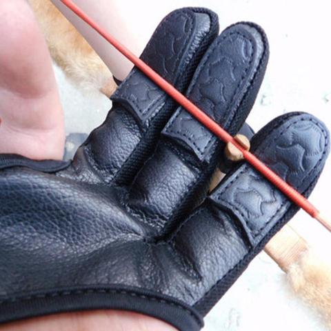 Protector de manos de alta elasticidad para tiro con arco, guante de tiro con arco, accesorios deportivos para exteriores, 3 dedos, 1 ud. ► Foto 1/6