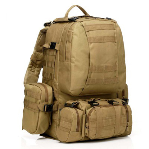 50L Military Tactical Backpack 4 in 1 Rucksack Bag Molle Camping Hiking Outdoor Climbing Travel Bag Army Multifunction Backpack ► Foto 1/6