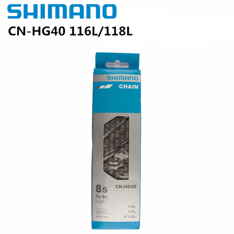 SHIMANO-Cadena de velocidad CN HG40 6/7/8, enlace de 118L para bicicleta de carretera con caja Original ► Foto 1/3