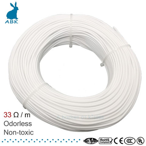 HRAG-cable de calefacción de fibra de carbono, cable calefactor eléctrico de 12K, 33ohm, no tóxico, sin olor, cálido ► Foto 1/6