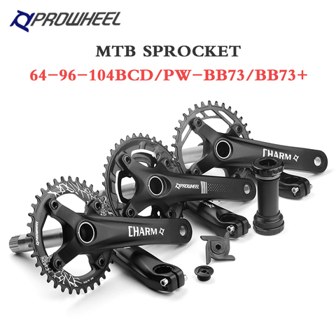 PROWHEEL-platos y bielas para bicicleta de montaña, 6/7/8/9/10/11 velocidades, 170mm, manivela 22-30-40T 24-32-42T 26-28-38 36T, piezas para bicicleta de montaña ► Foto 1/6