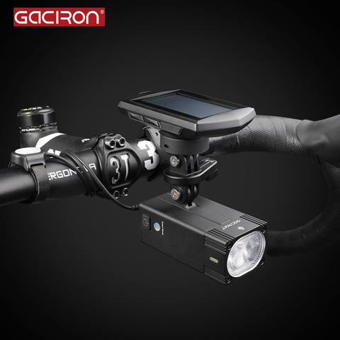 Gaciron inteligente V7D-1000/1600Lumen luz para bicicleta de montaña frontal USB recargable IPX6 impermeable luz de la bicicleta para la carrera ► Foto 1/2