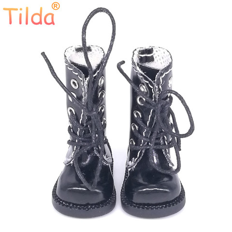 Tilda-Botas de juguete para muñeca Blythe, zapatos para muñeca de 4cm, Mini botas de cuero para invierno, accesorios para muñecas, 1/6 ► Foto 1/6