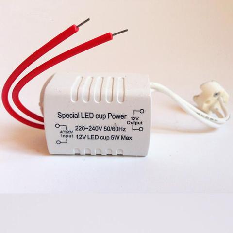 LED de alta potencia Transformador electrónico 220 a 12 V taza de la lámpara MR16 1 W 2 W 3 W 4 W 5 W LED driver fuente de alimentación dedicada, proyector ► Foto 1/5