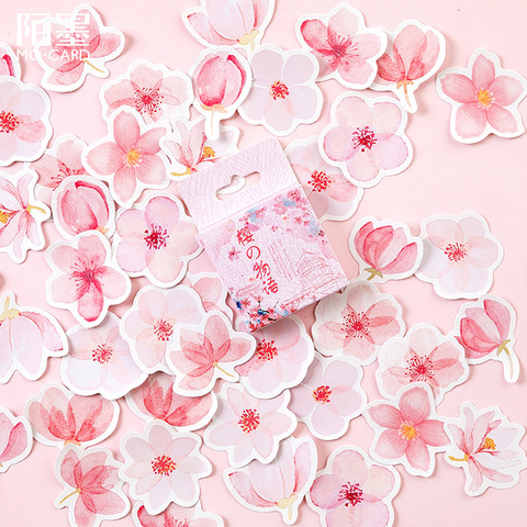 Mohamm-planificador de flores de cerezo japonés, diario de flores, decoración de papel, pegatinas Kawaii pequeñas, diario de álbum de recortes ► Foto 1/5