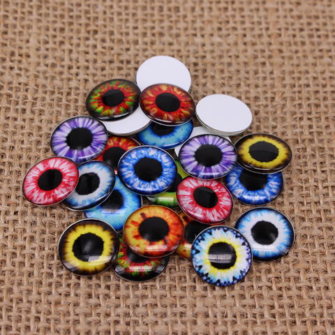 24 unids/lote 14mm Blyth muñeca ojos de Chips de vidrio delgado pupila ojo DIY accesorios BT109 ► Foto 1/6