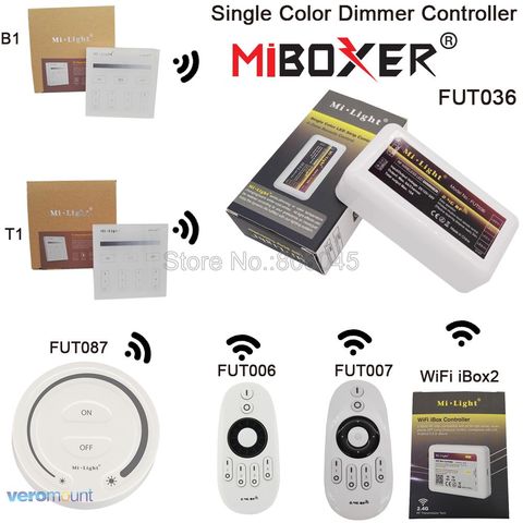 Miboxer-regulador de intensidad FUT036, DC12-24V de brillo ajustable de 10A para tira LED con control remoto táctil inalámbrico de 2,4G, compatible con WiFi ► Foto 1/6