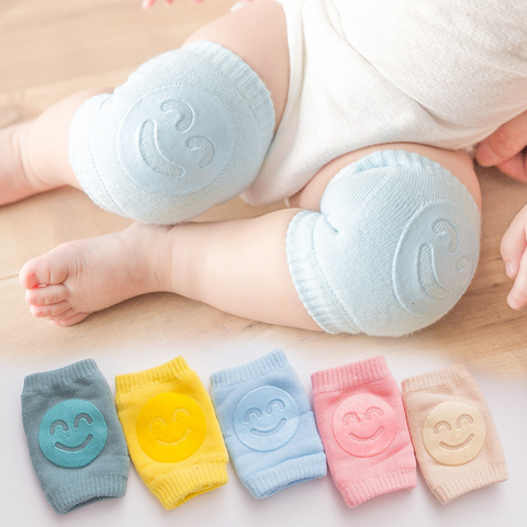 Coderas antideslizantes para niños pequeños, accesorios para bebés, rodilleras con sonrisa, Protector, rodillera de seguridad, calentador de piernas para niñas y niños ► Foto 1/6