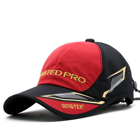 Gorros de pesca transpirables para hombre, gorra de béisbol con protección solar, impermeable, color negro, rojo, para verano y otoño, 2022 ► Foto 1/5