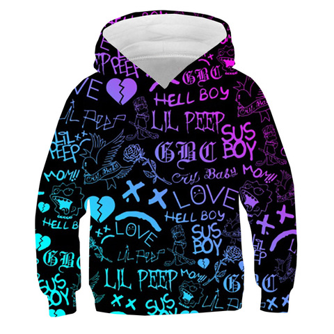 Sudadera con capucha de Lil Peep en 3D para niños y mujeres, ropa de calle Harajuku con capucha, jersey para adultos, ropa para adolescentes ► Foto 1/6