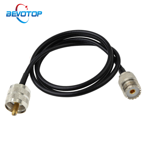 UHF PL-259 hombre UHF así que 239 mujeres RG58 Cable de extensión de antena PL259 coleta conector para CB Radio Ham Radio FM Transmisor ► Foto 1/6