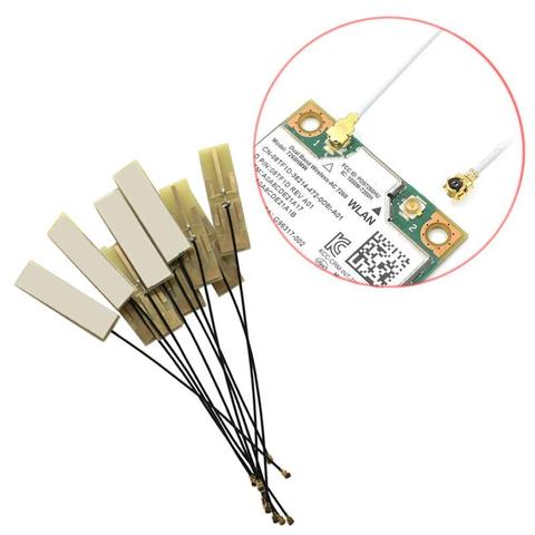 Antena Mini PCI-E inalámbrica para ordenador portátil, dispositivo portátil Universal con Wifi, Bluetooth, película amarilla, 2 uds. ► Foto 1/6