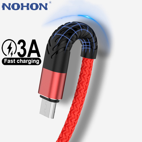 Cargador de datos con cable micro USB para Samsung S7 A10 Huawei P8 Lite Honor 10i Redmi Note 4 5 6 Carga rápida Corto largo 1m 2m 3m Cable de teléfono móvil Android Microusb Wire Universal 1 2 3 Metro m ► Foto 1/6