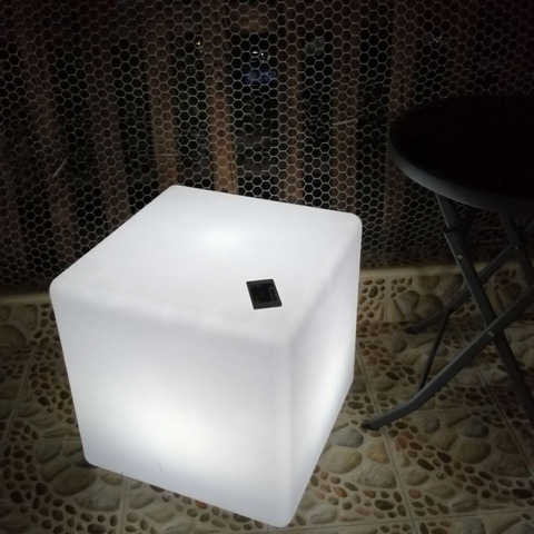 Taburete de cubo con LED asiento silla brillante Patio iluminación decorativa de muebles con 16 cambio de Color de Control remoto KTV Bar fiesta uso ► Foto 1/6