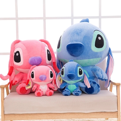 Disney-peluche gigante de Lilo & Stitch de 45-80cm, suave, Kawaii, juguetes de bebé rellenos muñeca de peluche de Anime, regalo de cumpleaños ► Foto 1/6