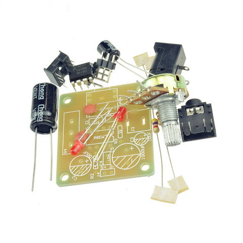 LM386 mini placa amplificadora DIY Kit 3 V-12 V amplificador de potencia juego de diversión electrónica más allá de TDA2030 ► Foto 1/2