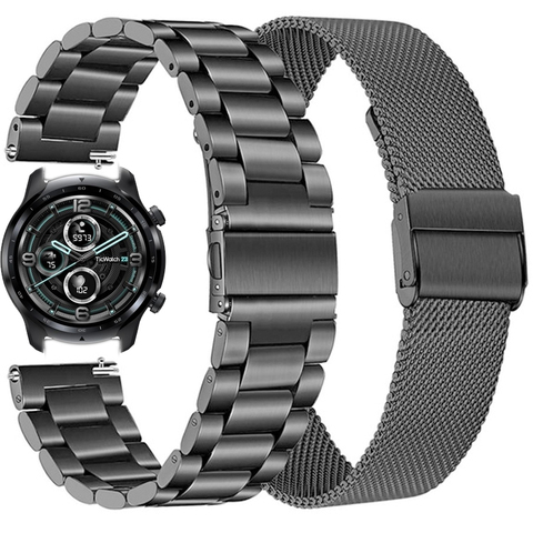 Correa de acero inoxidable para TicWatch Pro 3/3 GPS, pulsera de Metal de 22MM para TicWatch Pro 2022 ► Foto 1/6