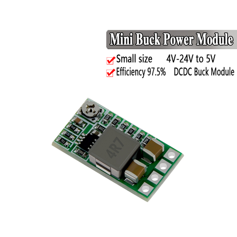 Mini DC-DC 12-24V Zu 5 V 3A paso Netzteil Modul Spannung convertidor Buck Einstellbare 97.5% 1,8 V 2,5 V 3,3 V 5 V 9V 12V ► Foto 1/6