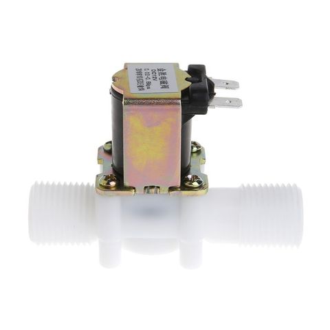 Válvula Solenoide eléctrica de 12V, interruptor magnético de flujo de entrada de aire y agua, CC N/C, 1/2 