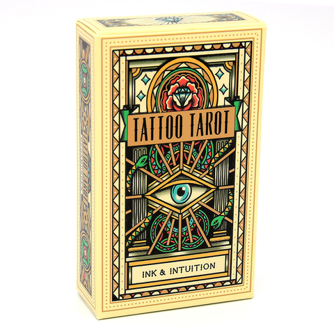 Tarot 78 tarjetas de tatuaje, cubierta de Tarot, juego completamente funcional con diseños de tatuaje Vintage tradicional ► Foto 1/6