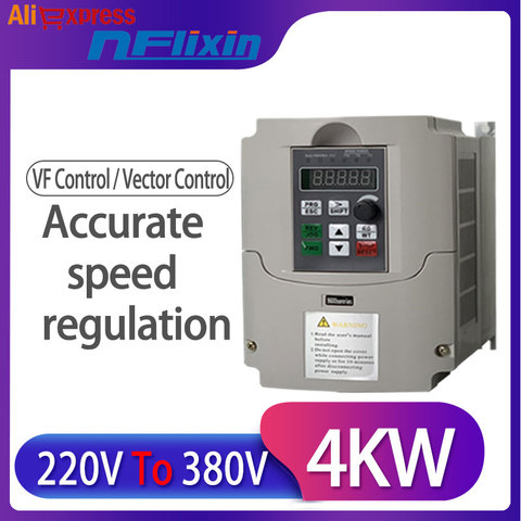 Convertidor de frecuencia para Motor, inversor de frecuencia VFD, 380V, 1.5KW/2.2KW, 1 fase, 220V de entrada a tres salidas, 380V, 50hz/60hz de CA ► Foto 1/6