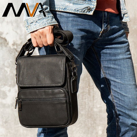 MVA mensajero bolsa hombres bolso de hombro para hombre de cuero de hombre de moda bolsos de hombre Crossbody 7,9 