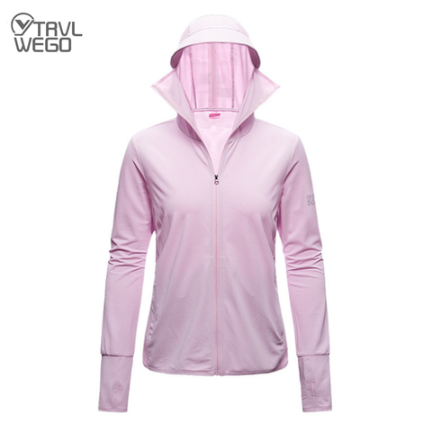 TRVLWEGO-Chaqueta de manga larga con capucha para hombre y mujer, chaqueta de secado rápido con protección solar UV, sudadera fina de playa para verano ► Foto 1/6