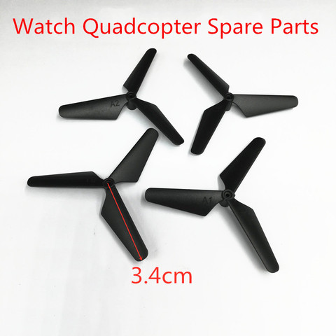 Nueva llegada reloj Quadcopter R/C/interactivo de Drone juguetes espaÃ A tres de tres hojas Blade hélices accesorios B ► Foto 1/3