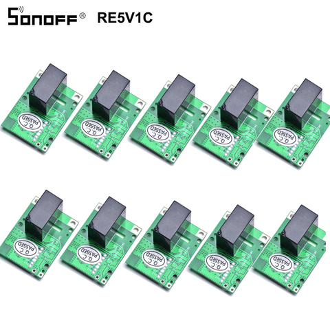 SONOFF RE5V1C módulo de relé 5V WiFi inteligente DIY cambiar seco salida empujando/autobloque modos de trabajo APP/voz/LAN Control automatización ► Foto 1/5