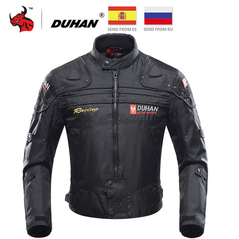 DUHAN-Chaqueta de Motociclista para hombre, chaqueta de Motociclista para otoño e invierno, ropa negra para Motocross ► Foto 1/6