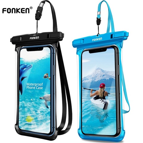 FONKEN, funda impermeable para teléfono para Iphone Samsung Xiaomi, bolsa seca para nadar, funda subacuática, bolsa a prueba de agua, funda para teléfono móvil ► Foto 1/6