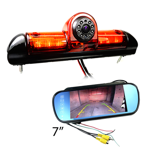 CCD luz de freno de coche cámara trasera para Citroën JUMPER III FIAT DUCATO X250 Peugeot BOXER III la luz IR cámara trasera y el monitor kit ► Foto 1/6