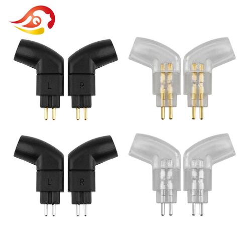 QYFANG-conector de cable de auriculares chapado en oro y rodio para UE11, UE18, ES3W4R, adaptador de Audio de 2 pines, 0,78mm, 1 par ► Foto 1/6